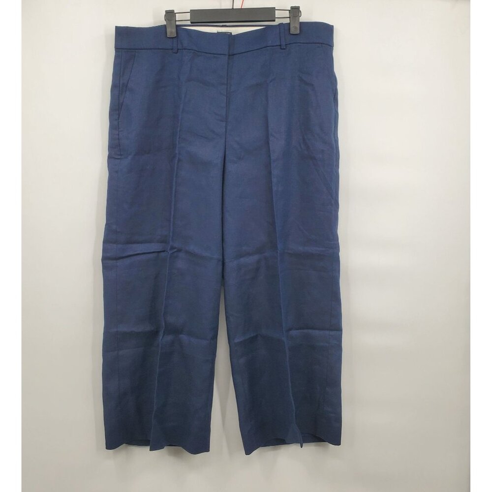 J. Crew Wide Leg Pants in Navy Blue